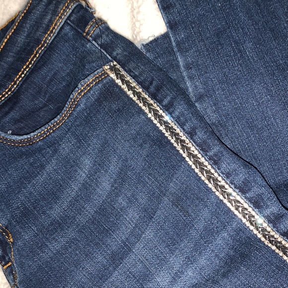 Zara Rhinestone Trim Jeans - Picture 2 of 3